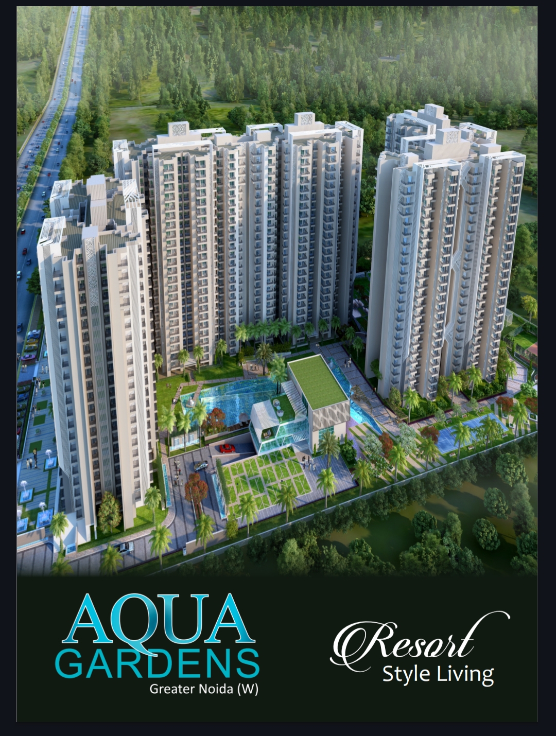 Aqua Garden : 3 BHK Flat for sale in Noida Extension 